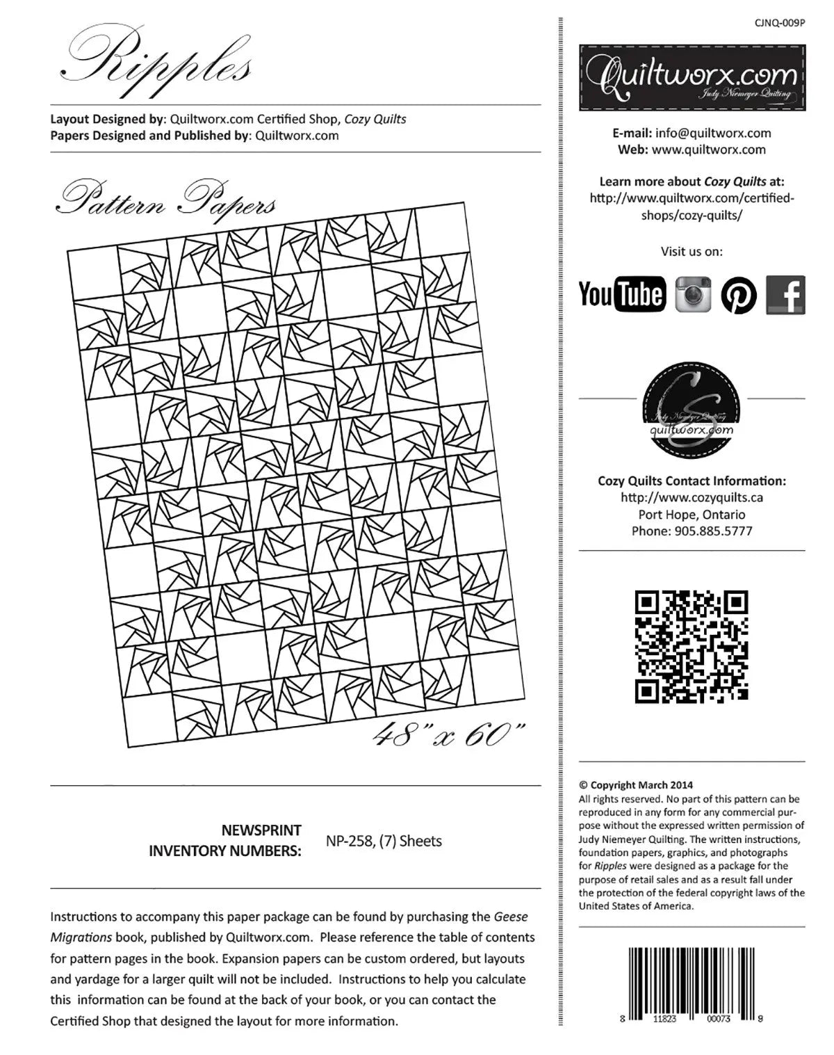 Ripples Foundation Paper Packs - Linda's Electric Quilters