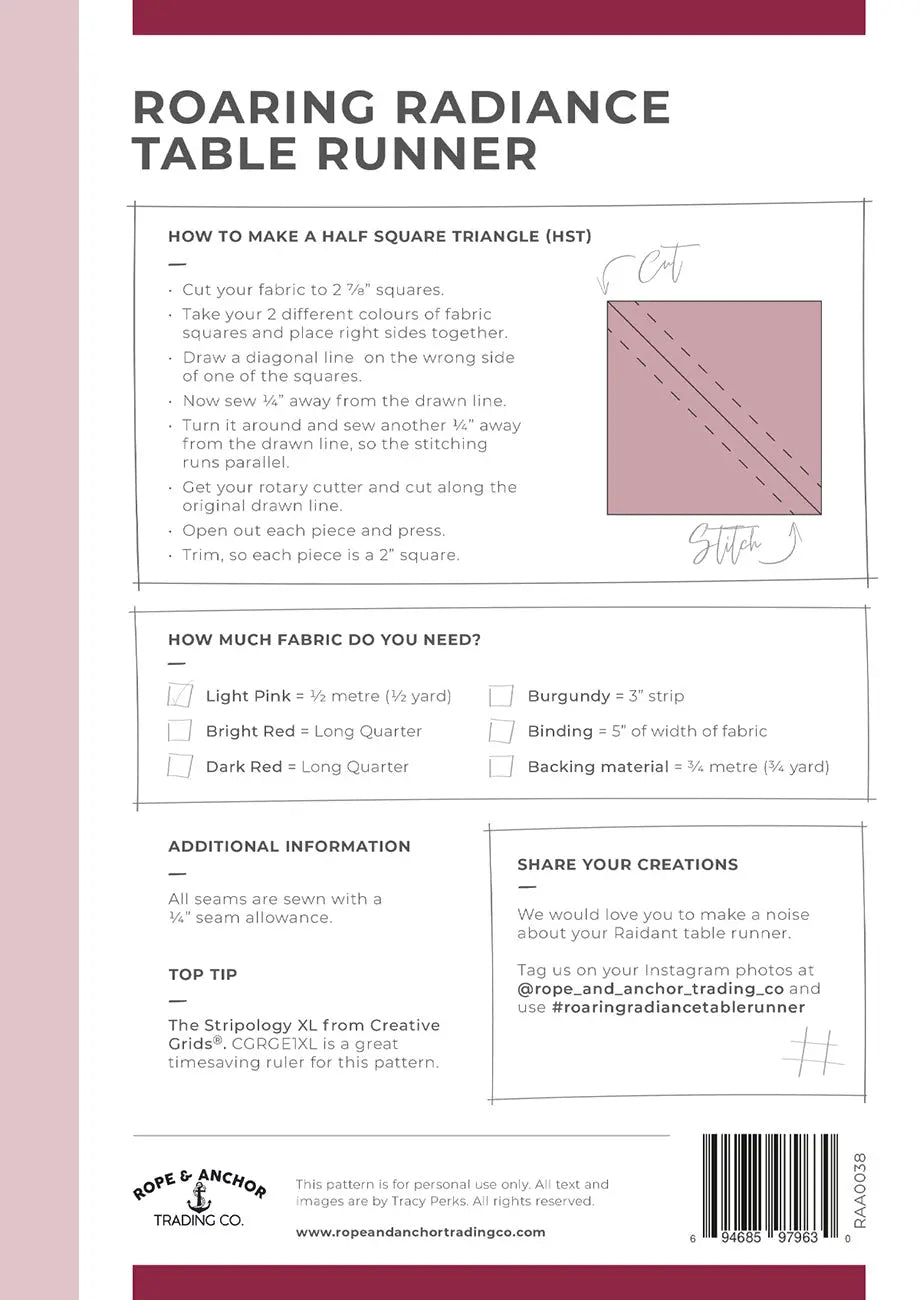 Roaring Radiance Table Runner Rope & Anchor Trading Co.