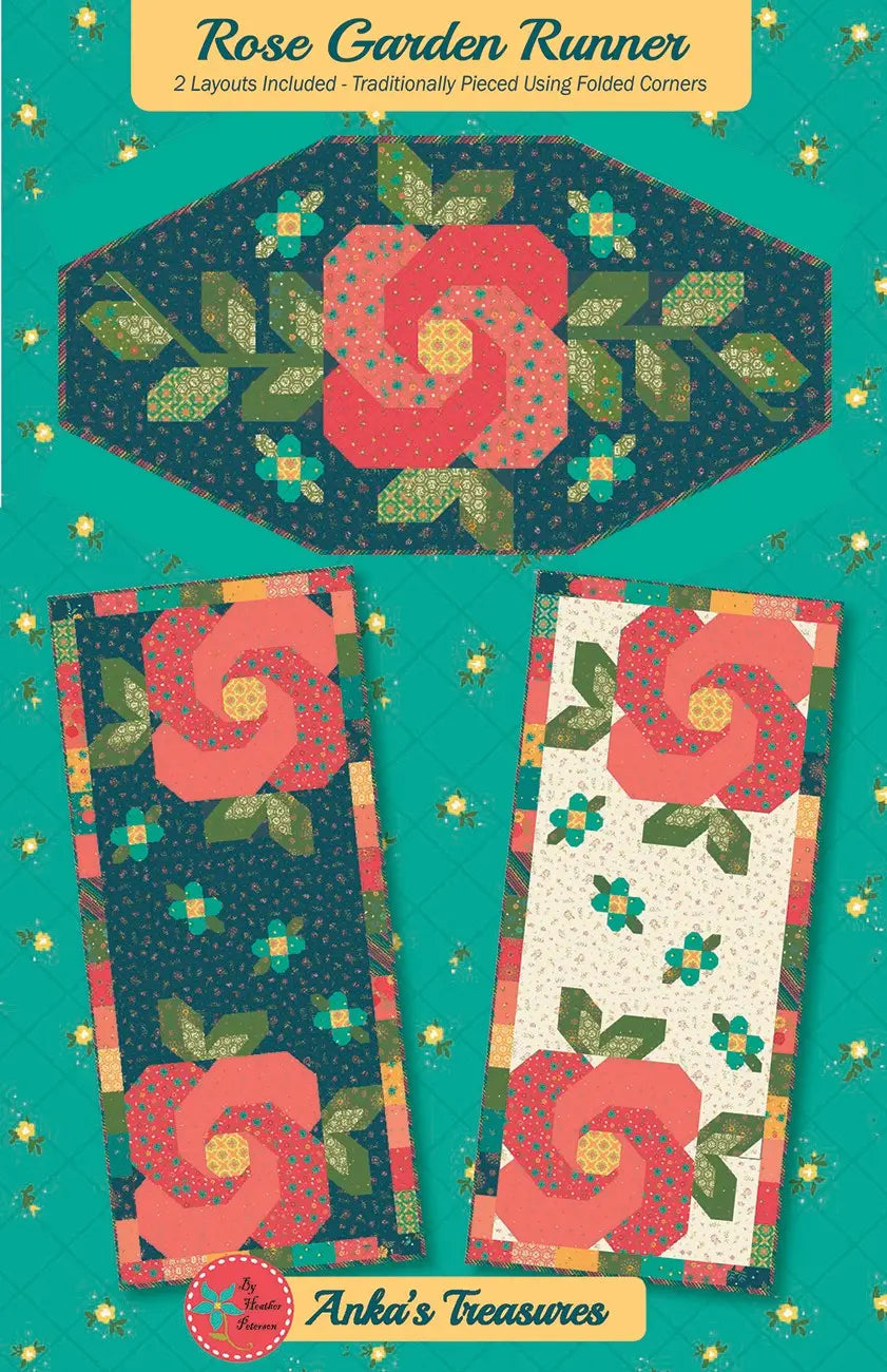 Rose Garden Runner - Linda's Electric Quilters