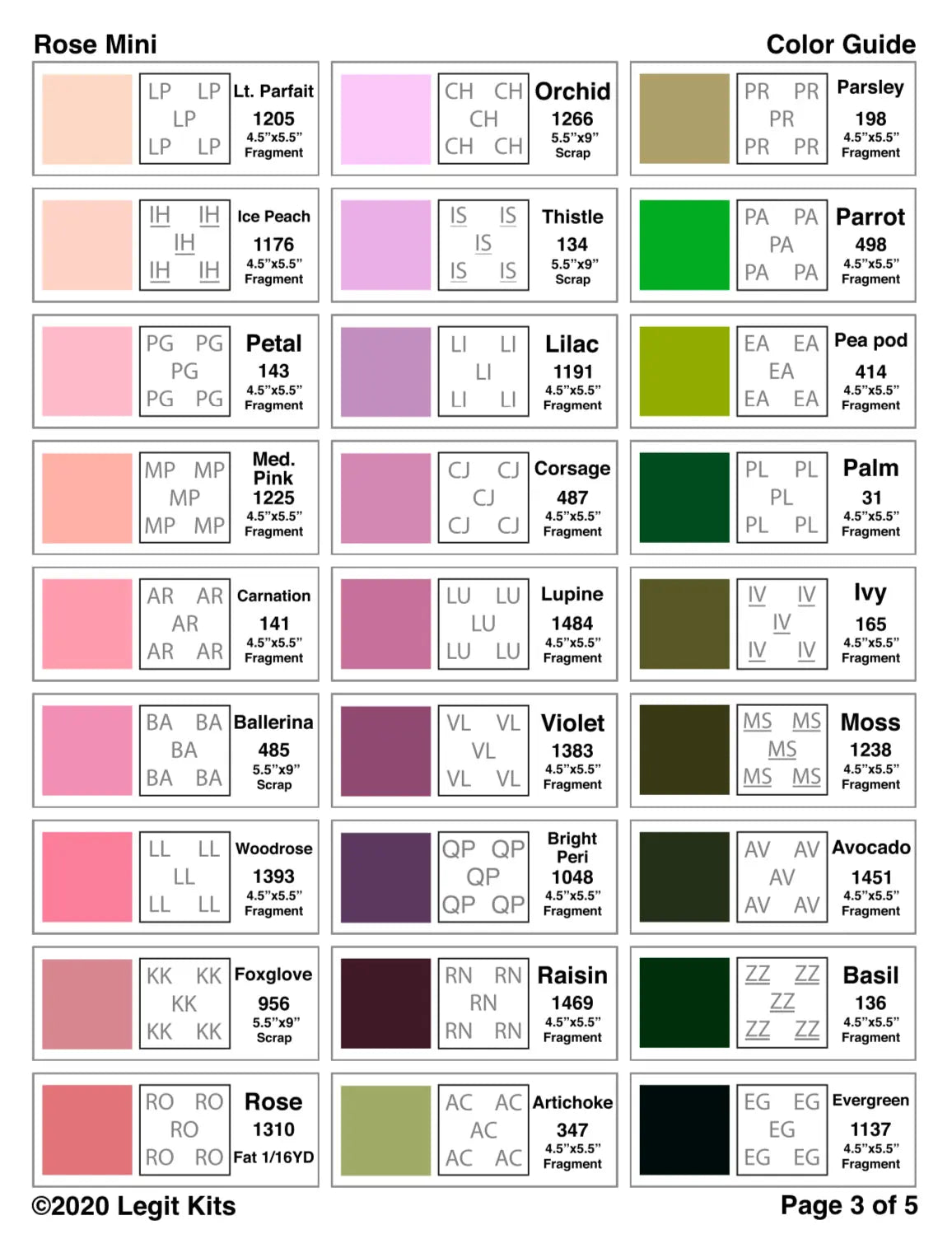 Rose Mini Quilt Kit Legit Kits