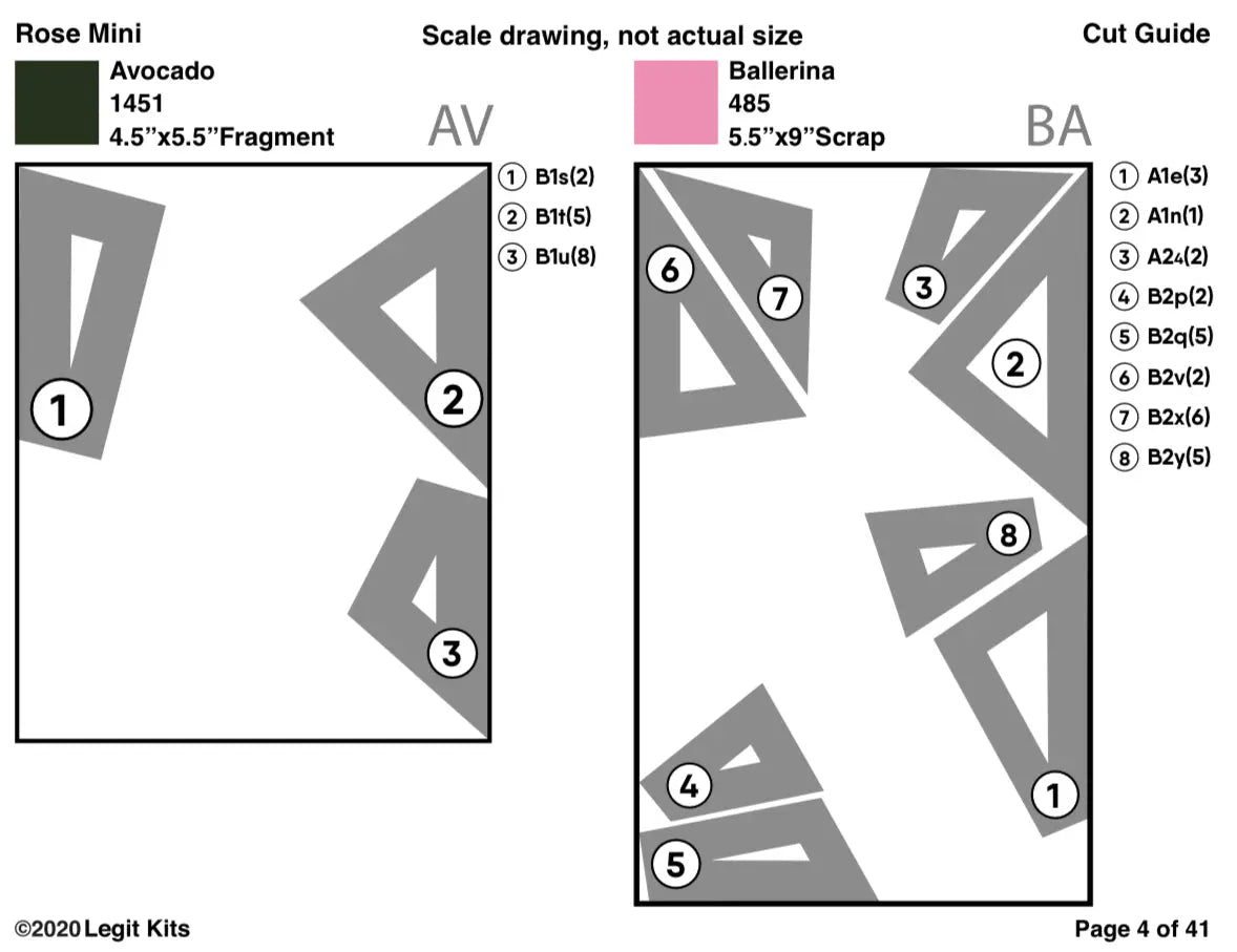 Rose Mini Quilt Kit Legit Kits