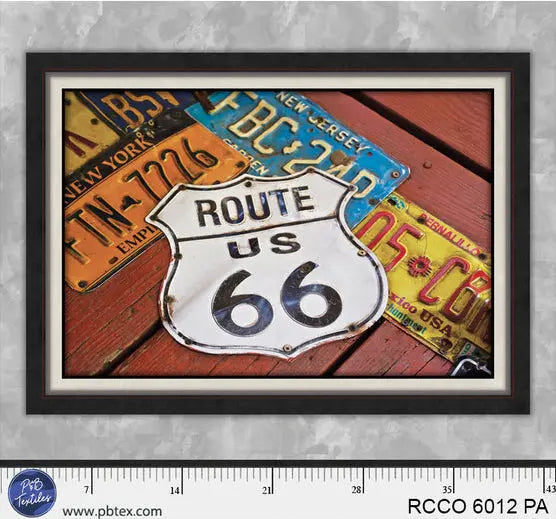 Route 66 Commemorative Collection Highway Sign - Panel P&B Textiles