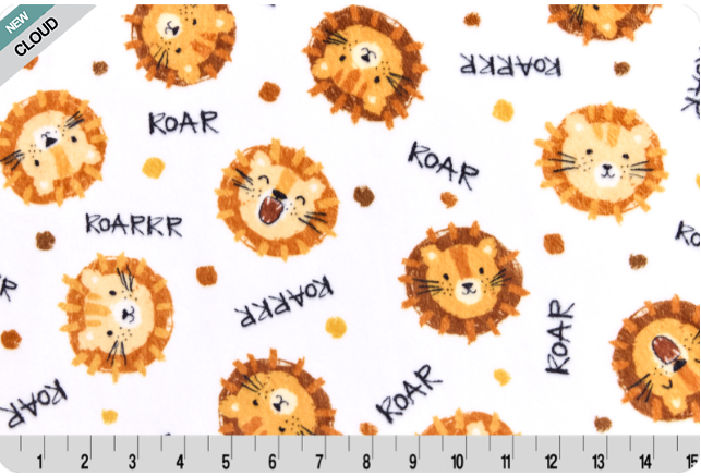 Shannon Fabrics Rumble and Roar digital cuddle minky fabric in Woodland