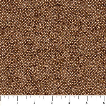 Rust Chevron Haberdashery Flannel Fabric per Yard