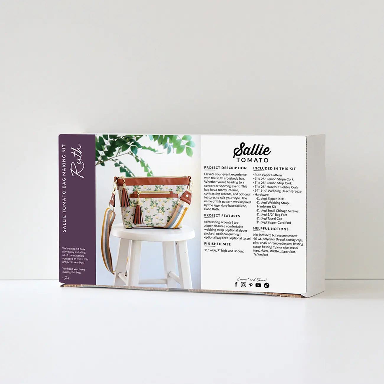 Ruth Botanical Bliss Lemon Stripe Kit - Linda's Electric Quilters