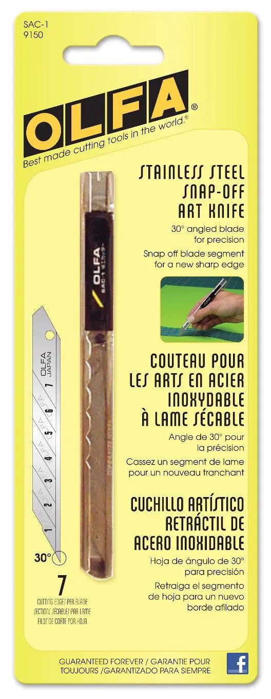 SAC-1 Stainless Steel Precision Graphics Knife - Linda's Electric Quilters