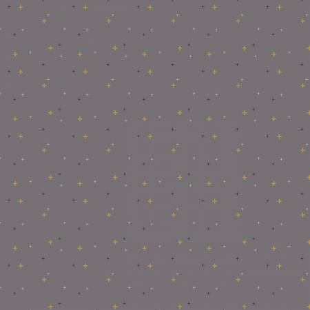 Riley Blake Sparkler metallic quilting cotton fabric in Iron