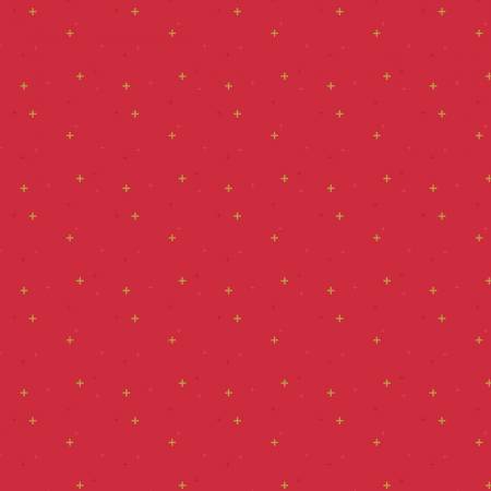 Riley Blake Sparkler metallic quilting cotton fabric in Red