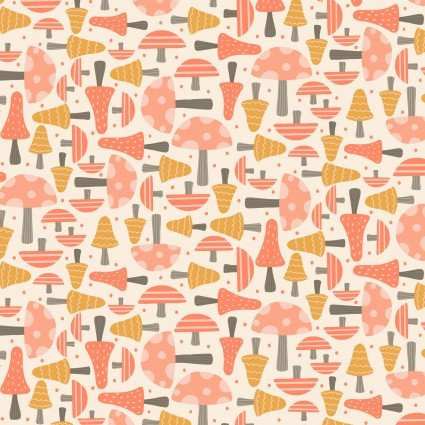 Studio E Welcome To Our Neighborwood Ecru quilting fabric — woodland friends on ecru