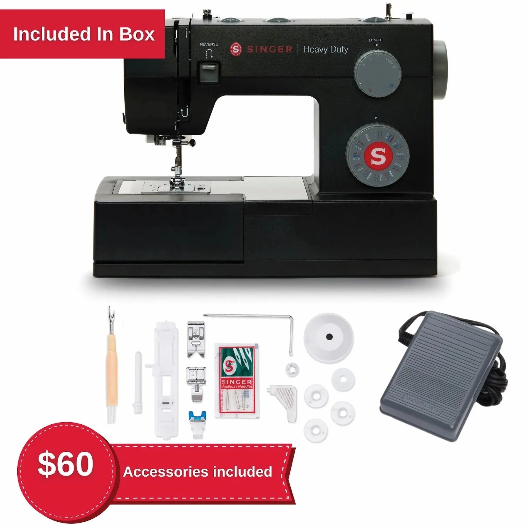 SINGER® Heavy Duty 4432 Black Sewing Machine - Special Edition Singer