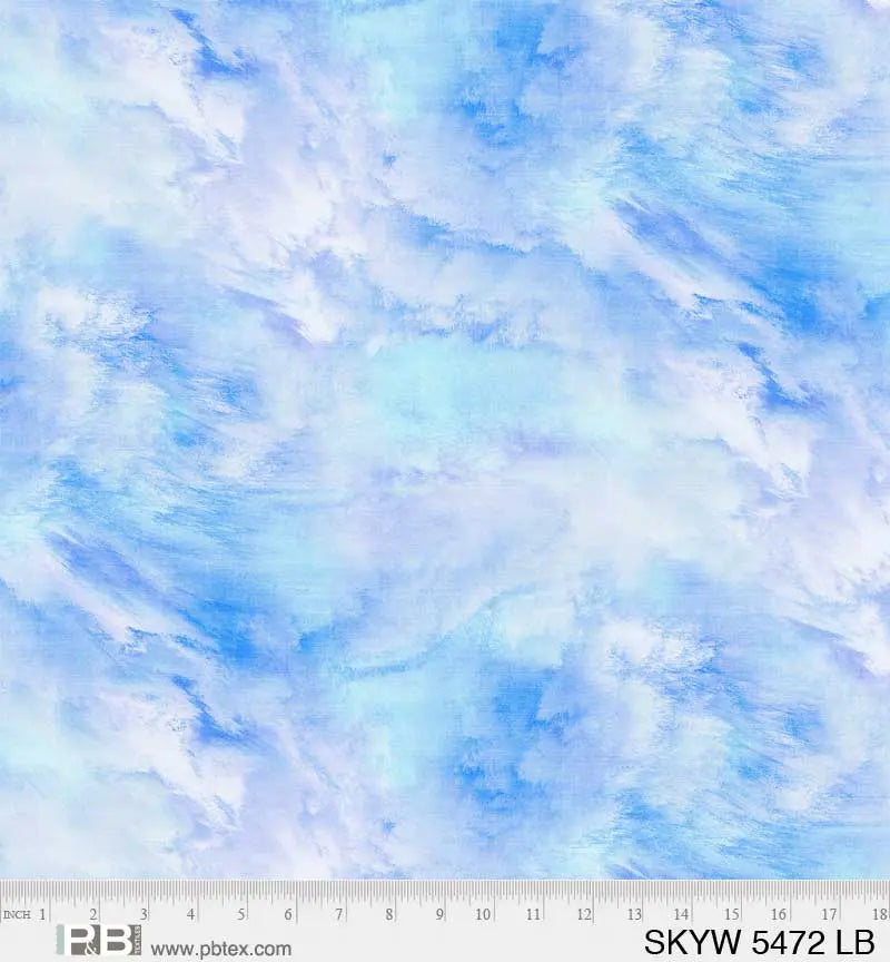 Blue Sky Cotton Wideback Fabric per yard P&B Textiles