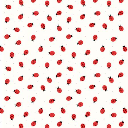 Lewis & Irene Small Things Ladybirds quilting cotton