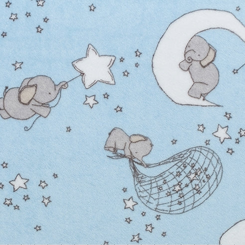 Baby Blue Smd Dream Big 2 Digital Cuddle 58/60" Fabric Per Yard