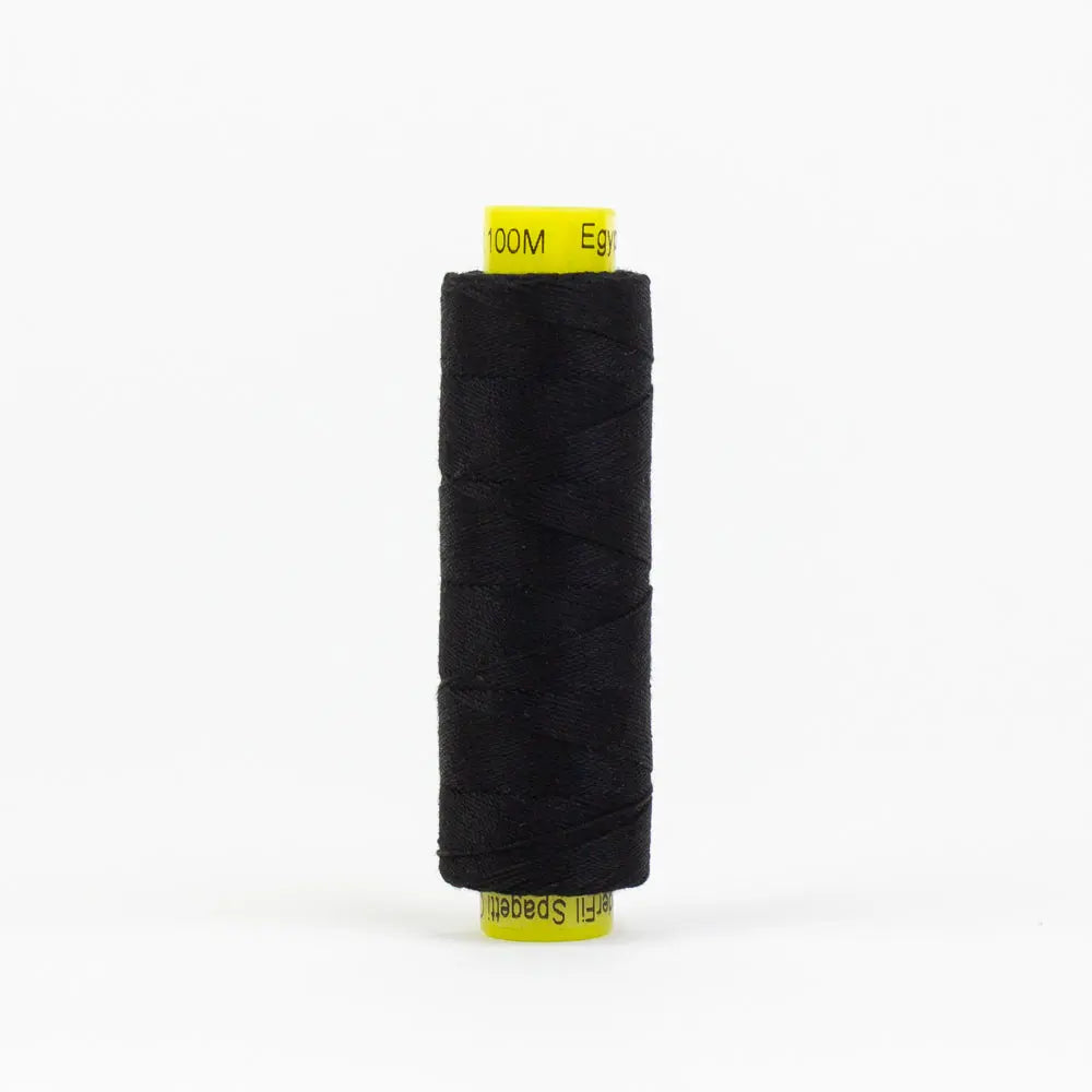 SP200 - Spagetti™ 12wt Egyptian Cotton Black Thread WonderFil USA