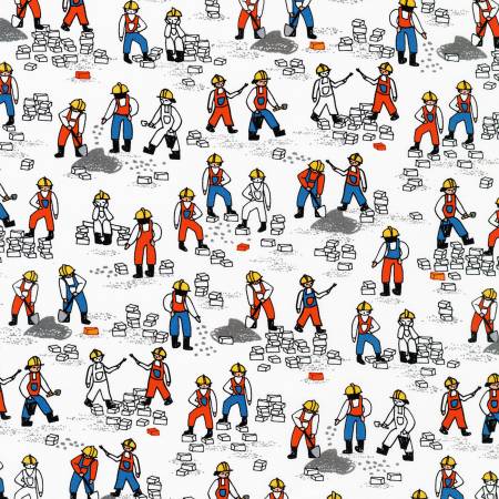 Robert Kaufman Construction White quilting fabric