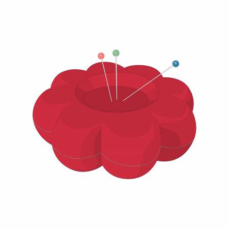 Lori Holt Flower Power magnetic pin holder in Riley Red