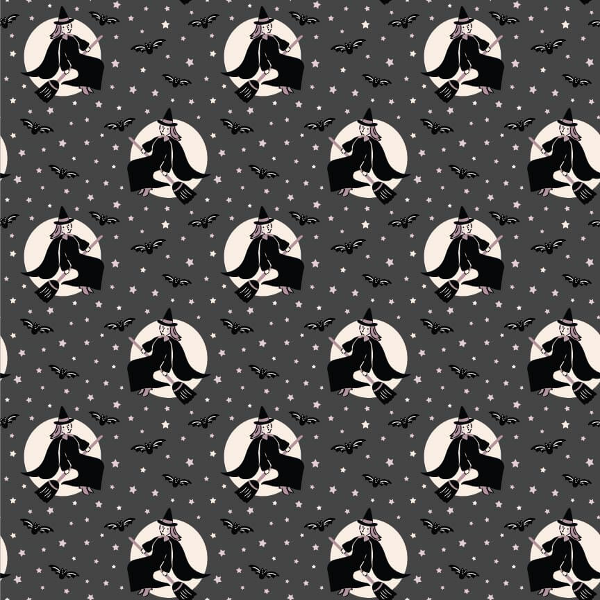 Sweet Tooth - Little Witch - Black 44" / 45" Fabric Per Yard