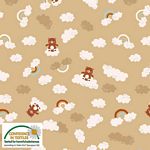 Blank Textiles Fly Away Teddy Rainbows Sand quilting fabric — rainbows on sand