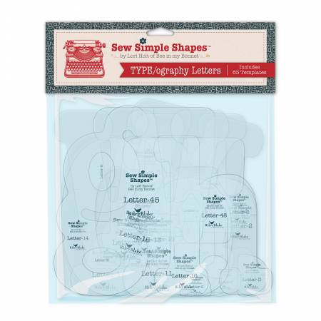 Riley Blake TYPE/ography Letters by Lori Holt quilting fabric — letter print from Sew Simple Shapes