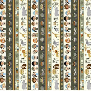 Safari Adventure - Stripe Panel (24"x44") The Fabric Company