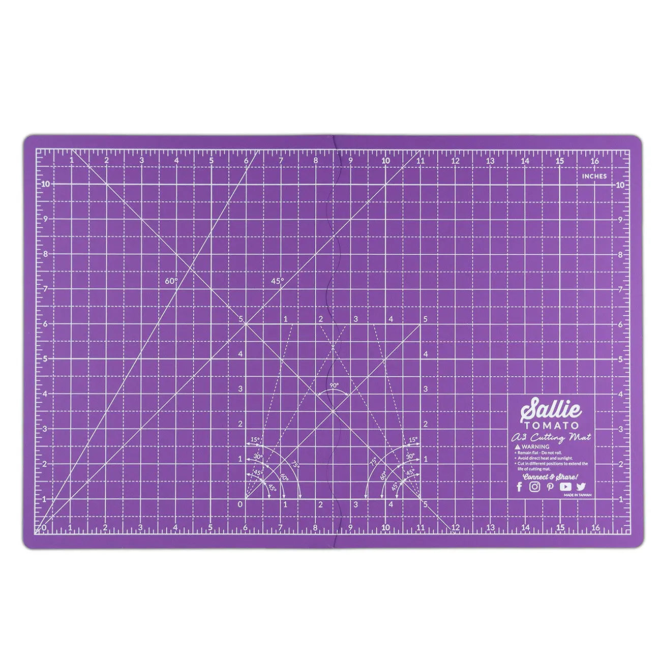 Sallie Tomato Purple A3 Foldable Cutting Mat - Linda's Electric Quilters