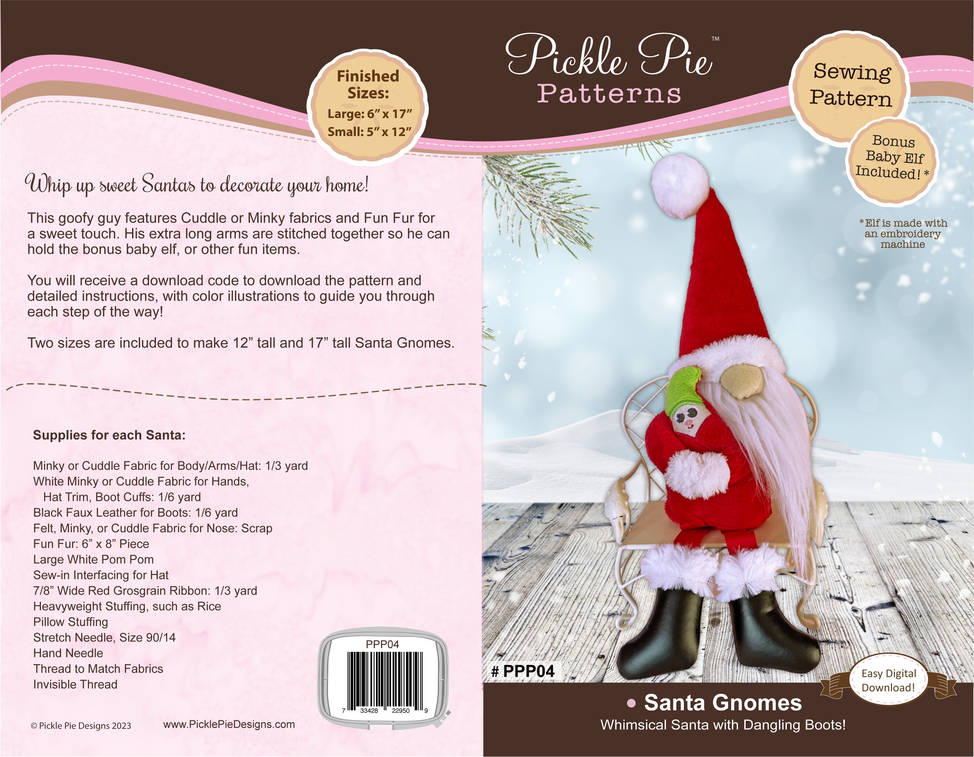 Santa Gnome Sewing Pattern