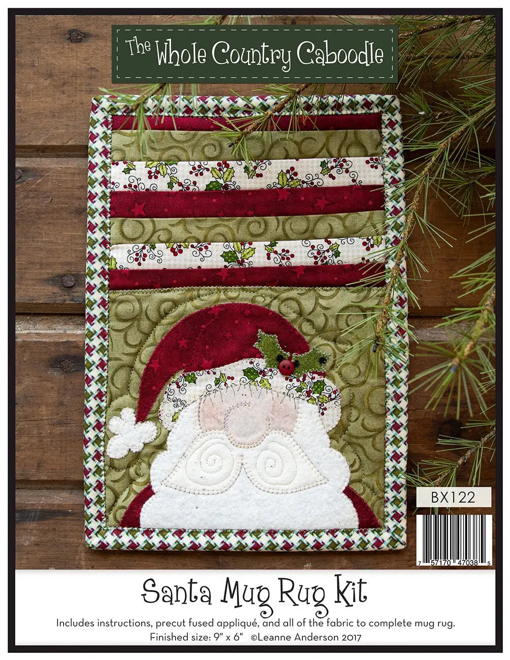 Santa Mug Rug Kit - Linda's Electric Quilters