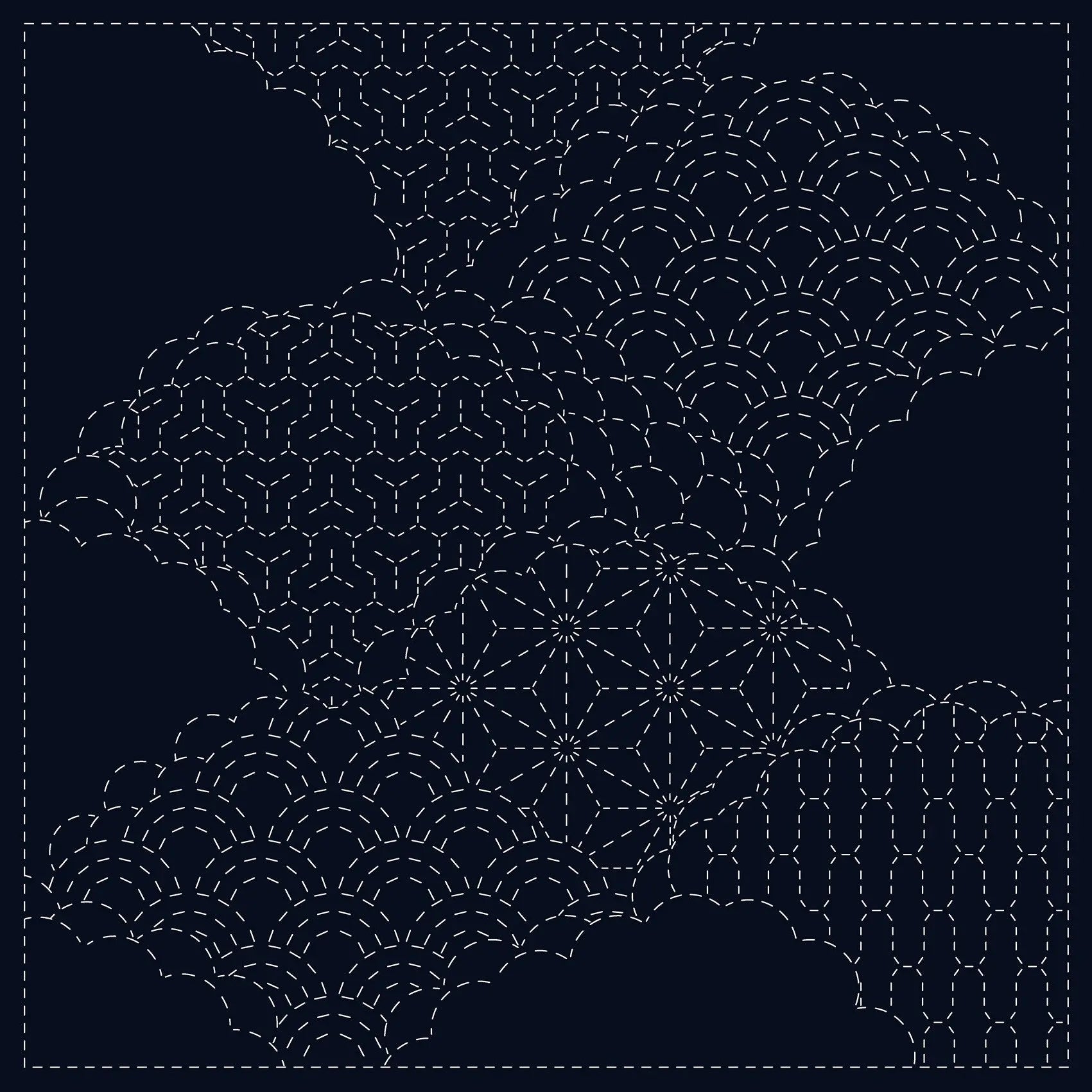 Sashiko Cloth Cumulus Cloud - Linda's Electric Quilters