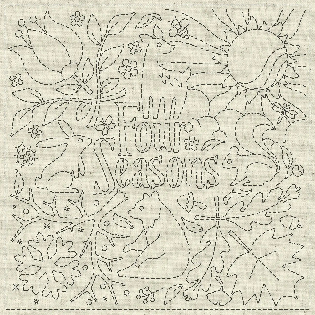 Sashiko Cloth Four Seasons