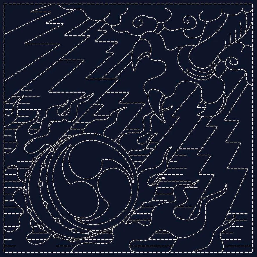 Sashiko Cloth Koi-Koi - Oni-Fuda - Linda's Electric Quilters