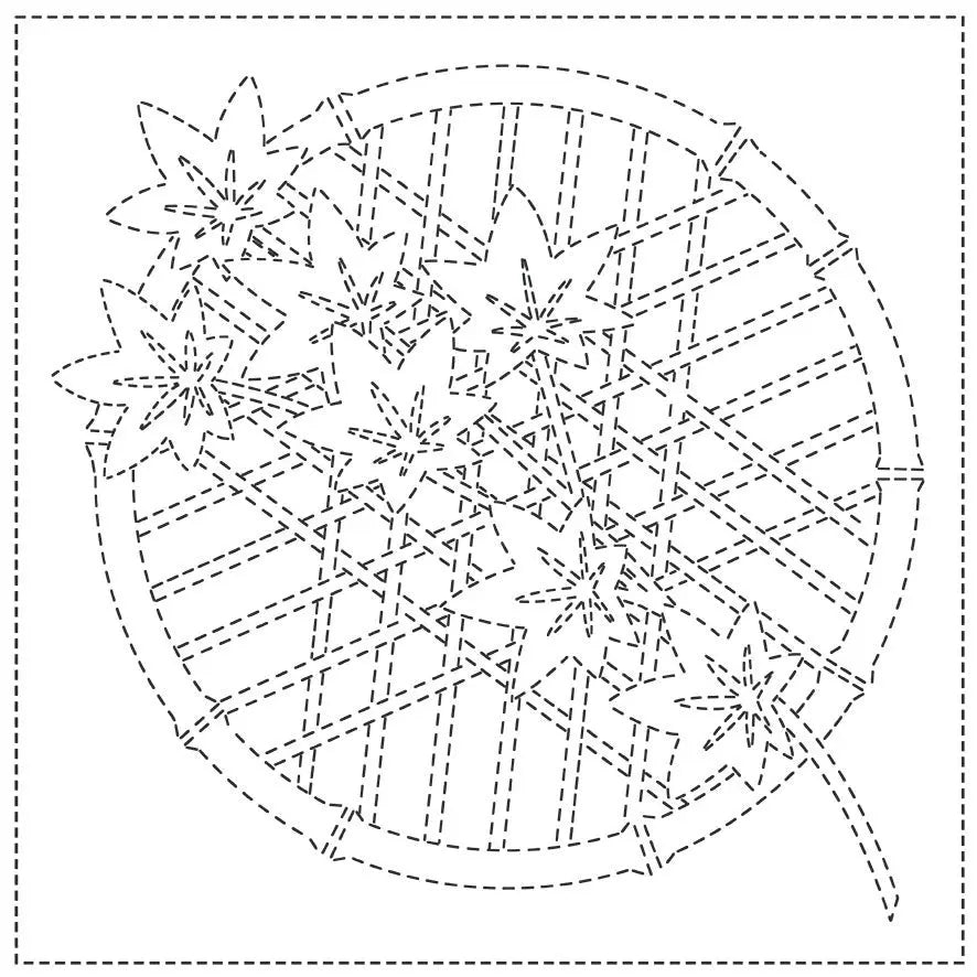 Sashiko Cloth Momiji - White - Linda's Electric Quilters