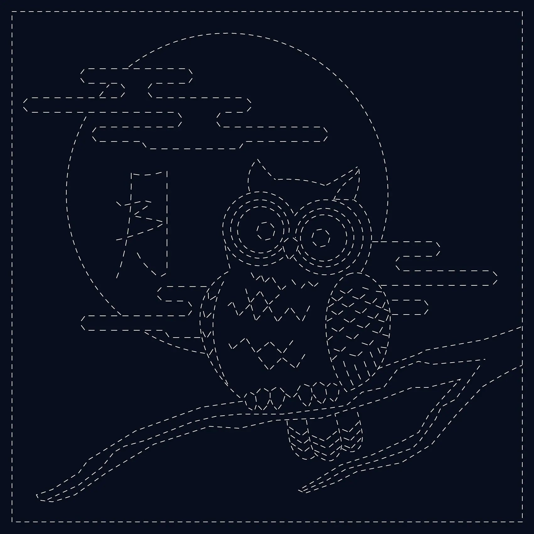Sashiko Cloth Owl - Linda's Electric Quilters