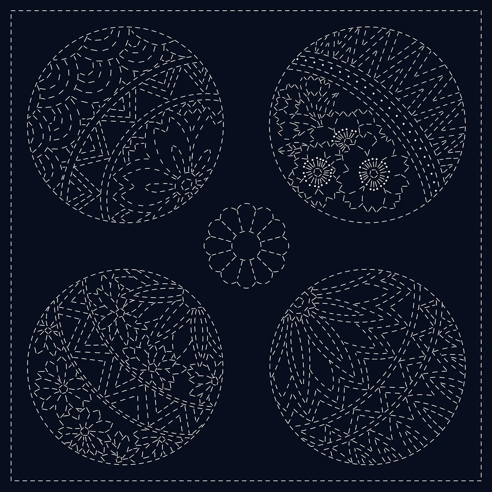 Sashiko Cloth Temari - Linda's Electric Quilters