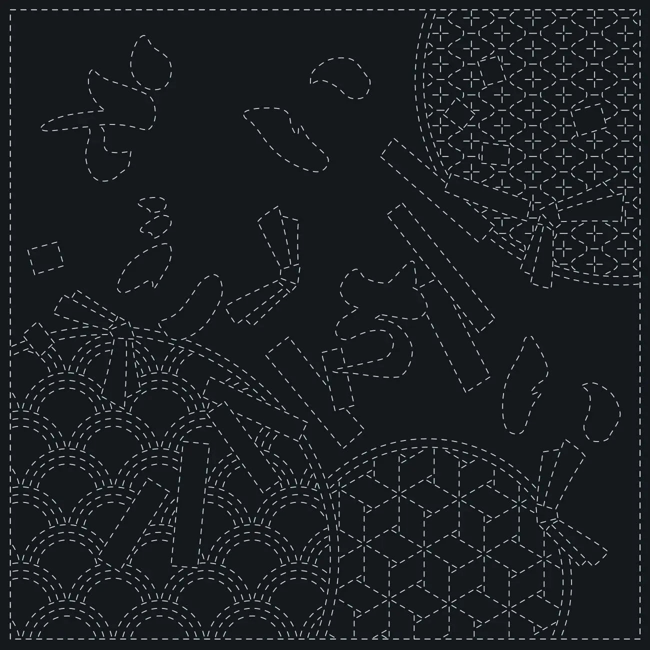 Sashiko Cloth Wishes - Linda's Electric Quilters