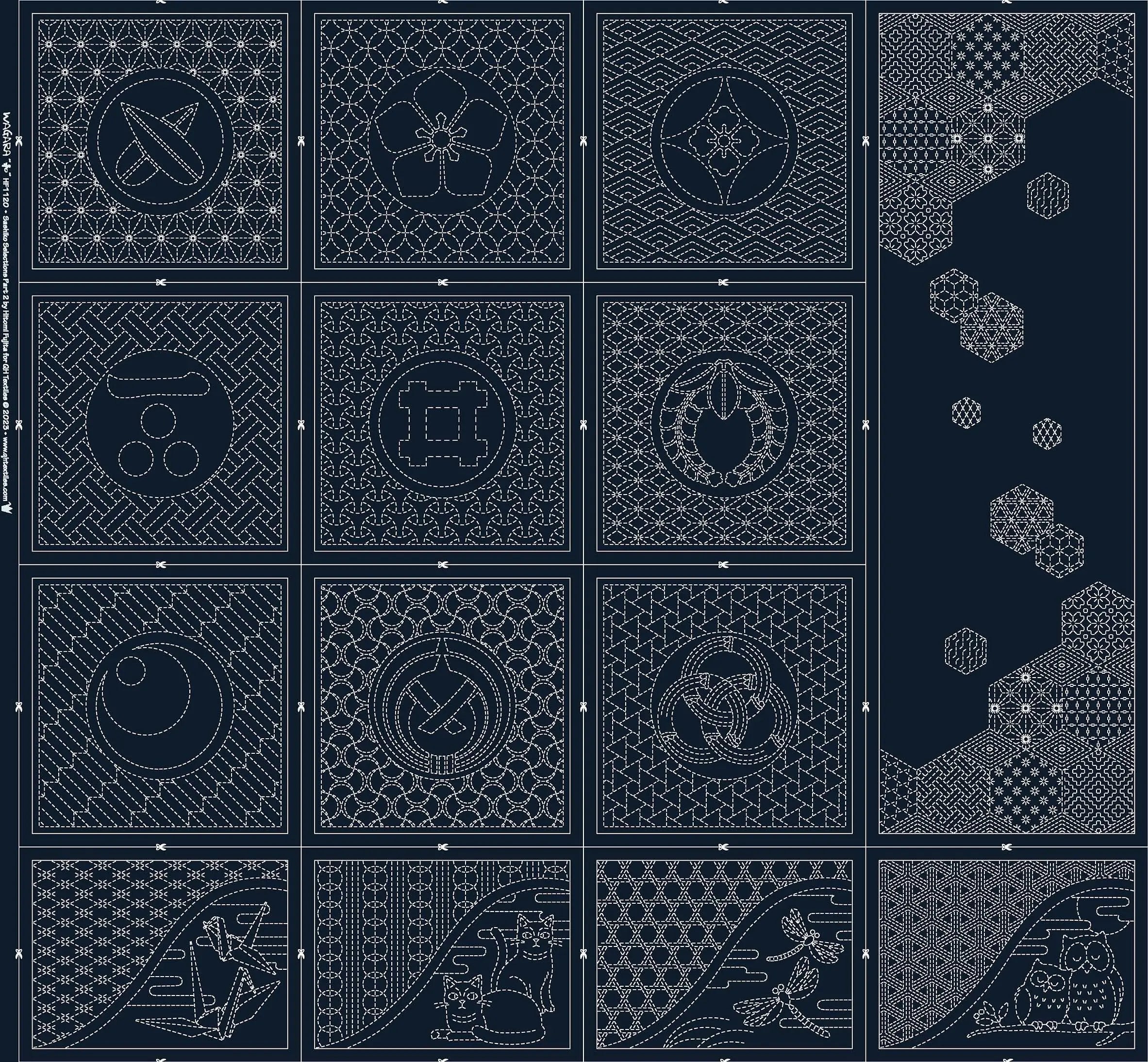 Sashiko Selections Part 2 Navy - Linda's Electric Quilters