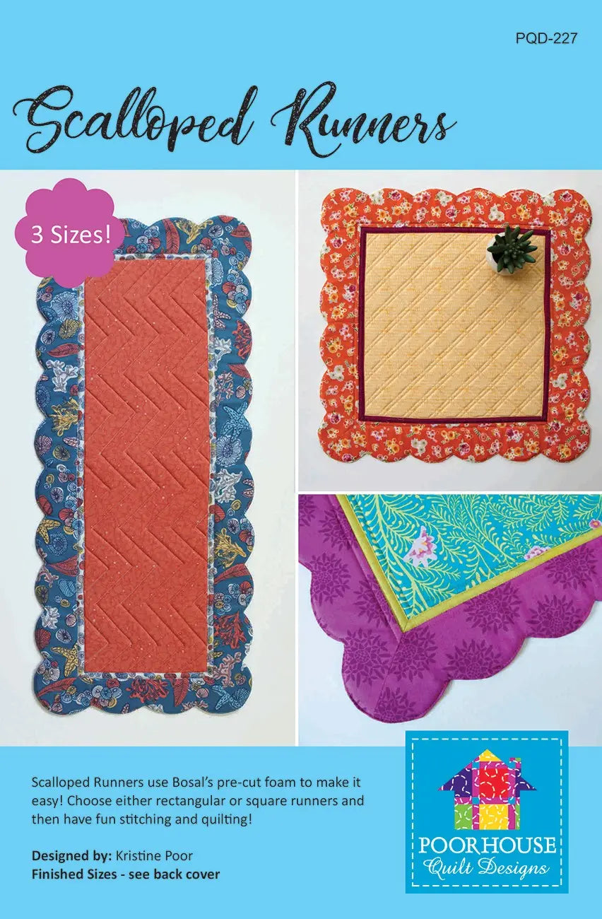 Scalloped Runners - Linda's Electric Quilters