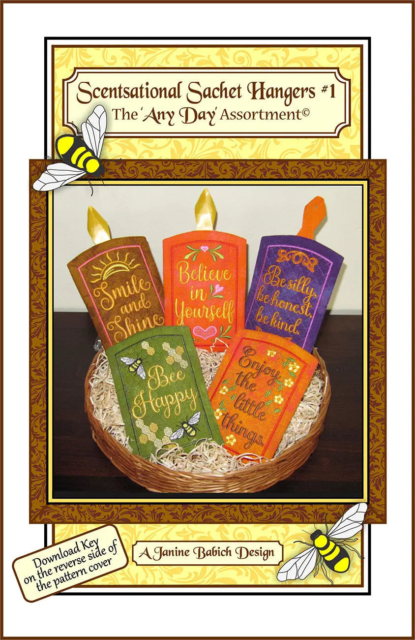 Scentsational Sachet Hangers #1 The 'Any Day' Assortment - Linda's Electric Quilters