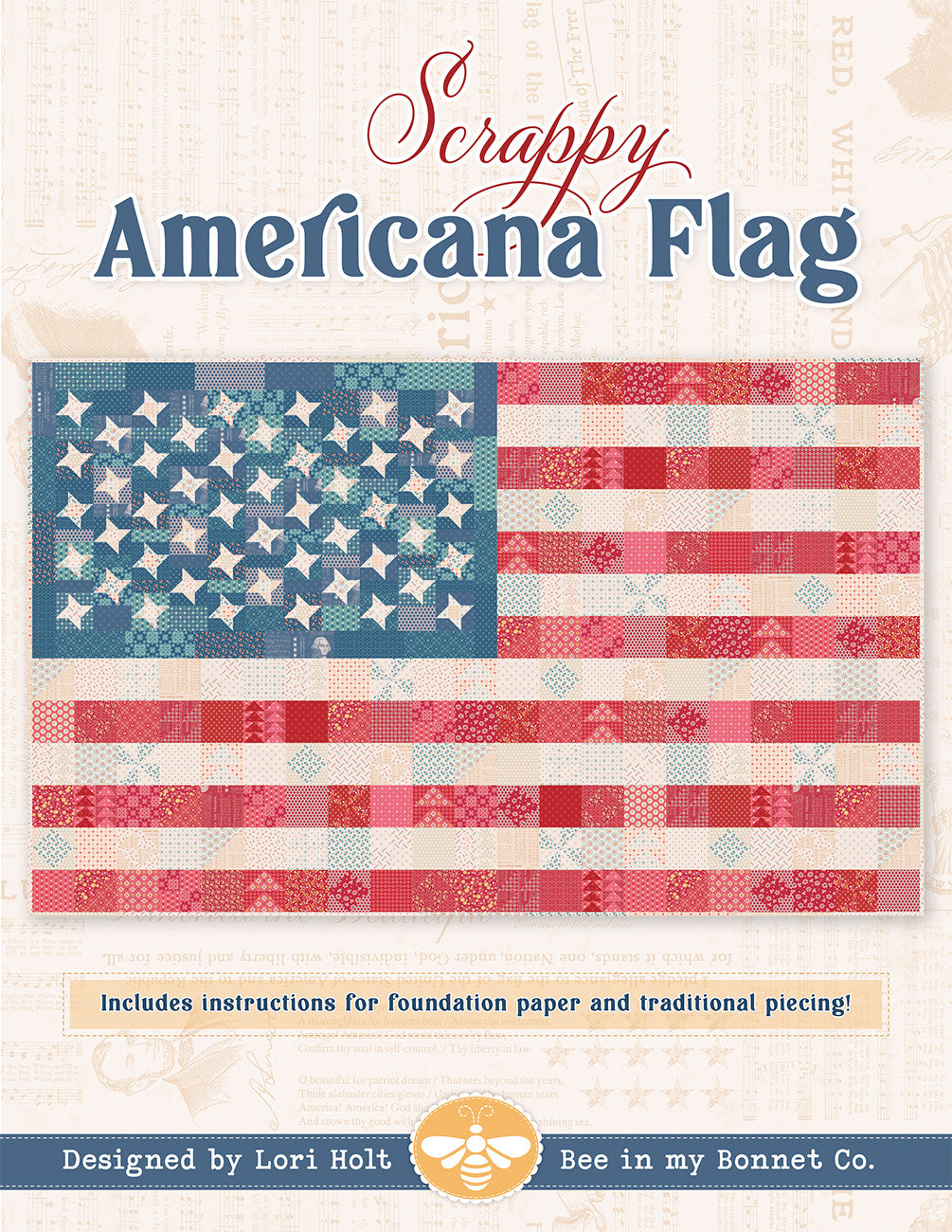 Scrappy Americana Flag Quilt Pattern