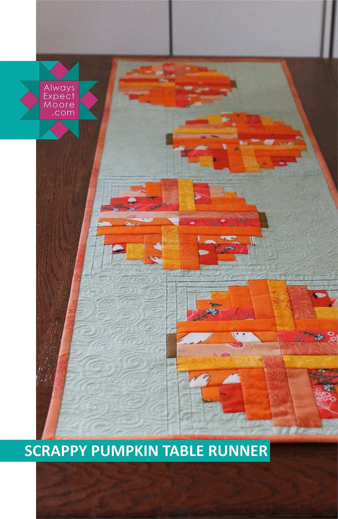Scrappy Pumpkin Table Runner Checker Distributor