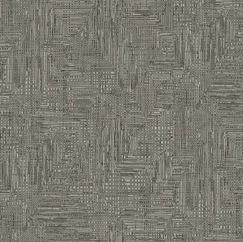 Grey Grass Roots Dark Grey Cotton Wideback Fabric per yard