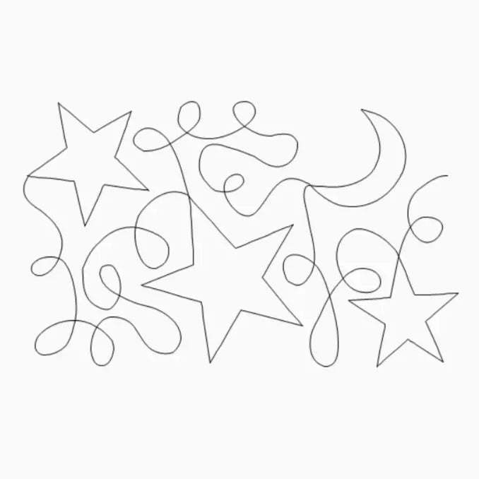Moon and Stars E2E - Linda's Electric Quilters