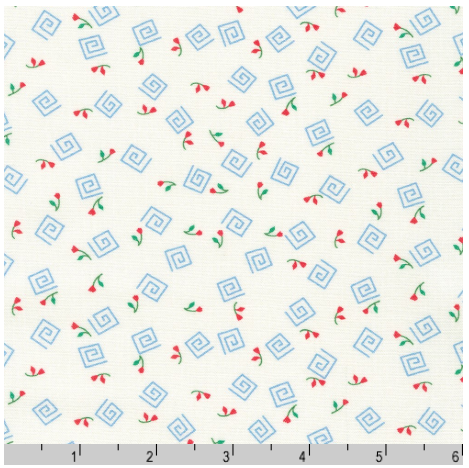 Robert Kaufman Flowerhouse At The Cottage Blue quilting fabric