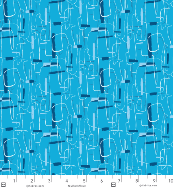 Brushstrokes Cerulean Blue blender quilting fabric by RJR Fabrics