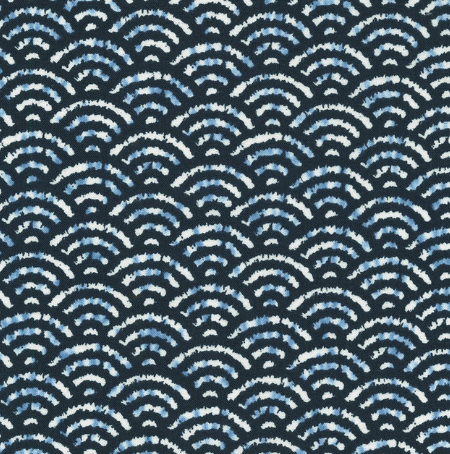 Navy Waves Shibori Blues Sevenberry blender quilting fabric by Robert Kaufman