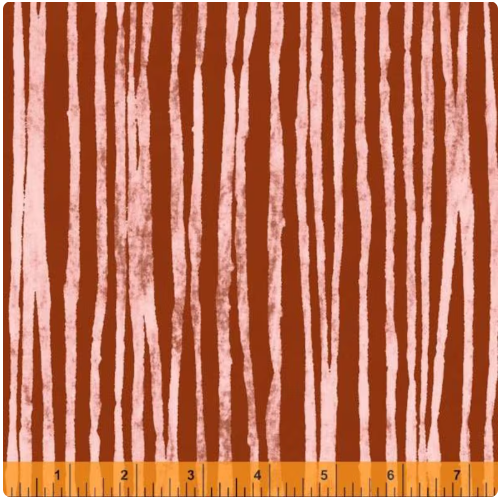 Rust Line stripe quilting fabric by Marcia Derse for Windham Fabrics