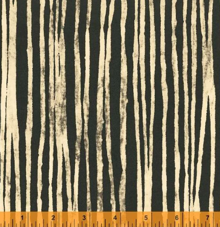 Black and Cream Line stripe quilting fabric by Marcia Derse for Windham Fabrics