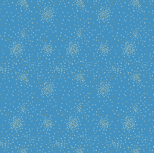 Cotton and Steel Basics clusters metallic blue sky