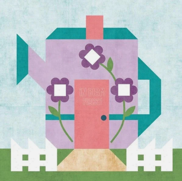 Our Town February In Bloom Floral quilt kit by Riley Blake