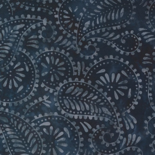 Blue Ridge Paisley Midnight Blue blender quilting fabric by Moda