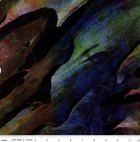 Expressions Batiks Dye Dark Vintage Green blender quilting fabric by Riley Blake
